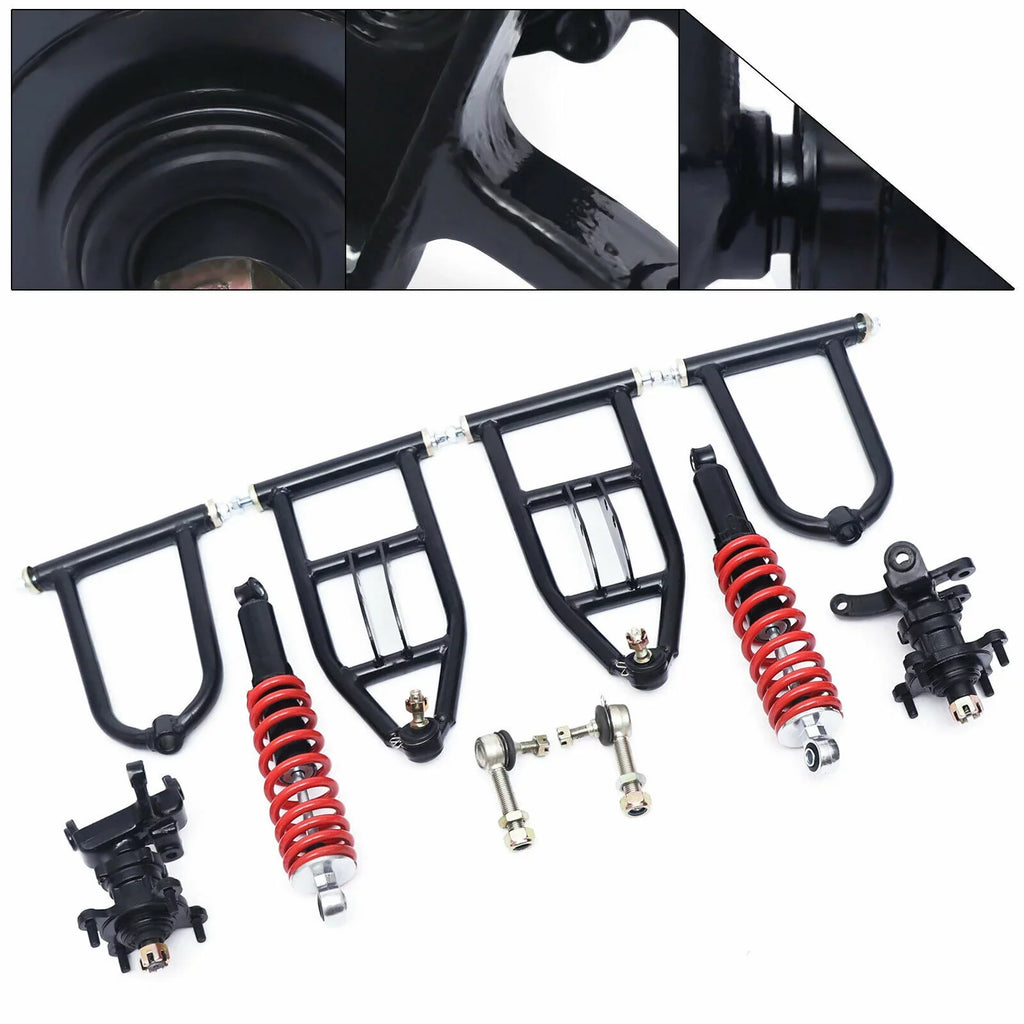 ATV/Go Kart Upper&Lower Front Upper/Lower Swingarm Buggy Suspension Go Upper/Lower For Arm Knuckle Kit Kart ATV Quad Steering A-Arm Arm Assembly Suspension Swingarm For Spindle Swing Bike