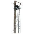MLS2601 2 Ladder Tall Stand Hunting Tree 20 Ft Muddy Deer Nexus XTL Person