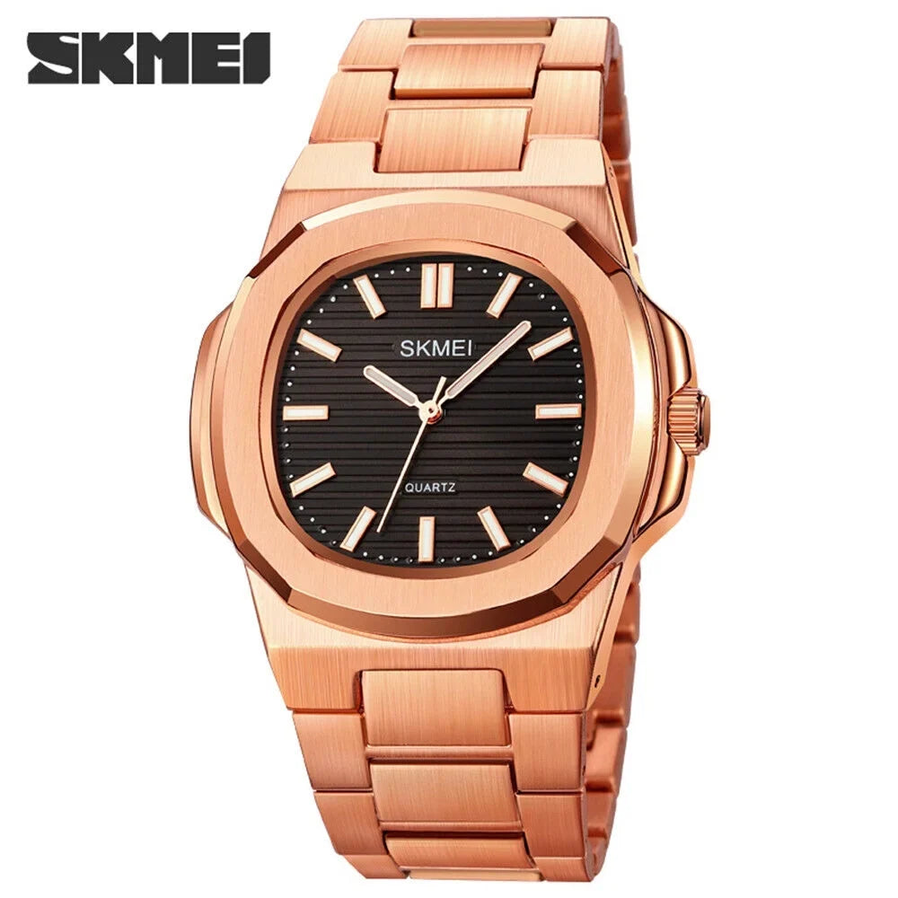 Luxury Watch Steel Business Gold Male For Men Gift Wristwatch Quartz
