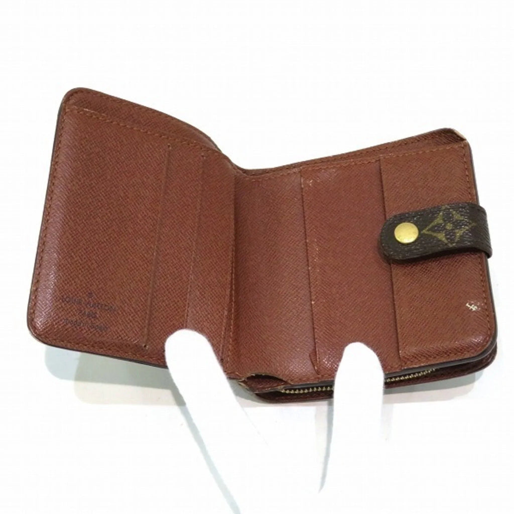 Men's M61667 Louis (Fair) Wallet Zip Vuitton Bifold Women's Compact Monogram Pre-Owned