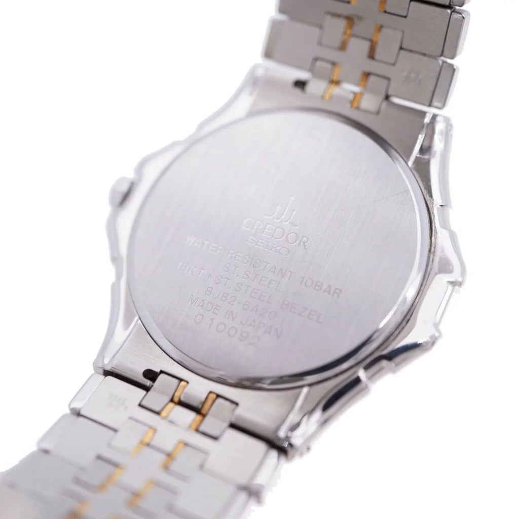 Seiko watch (Fair) Pacific 8J82-6A20 silver/gold Credor quartz Pre-Owned K18/SS