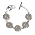 Charm Jewelry Bangle High Chain Bracelet Bag Heels Shoes Flower Pattern