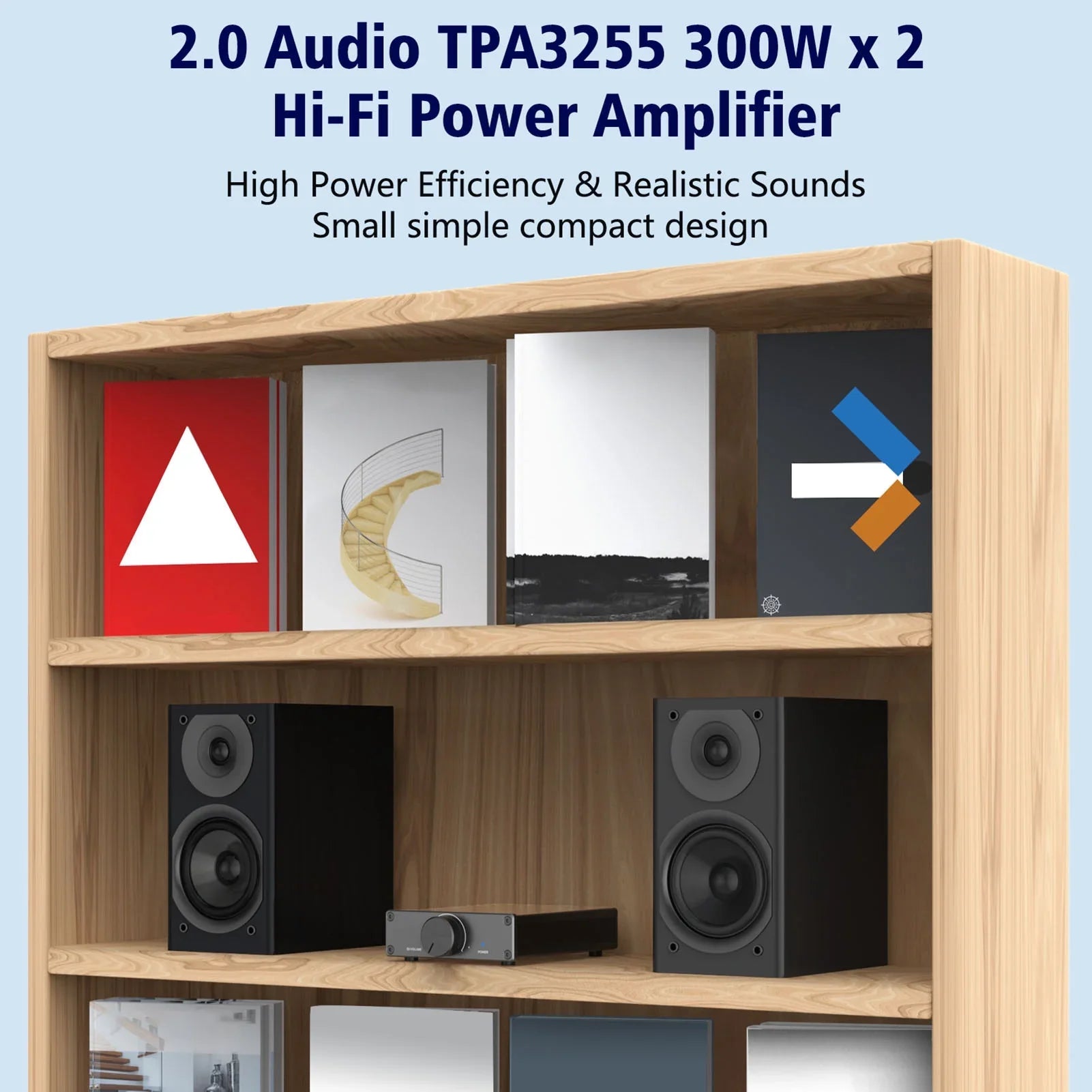 TPA3255 Desktop Amplifier Digital Lixada 300W Active 2 for Home Speakers 2.0 Stereo Plug-and-Play X Channel Audio
