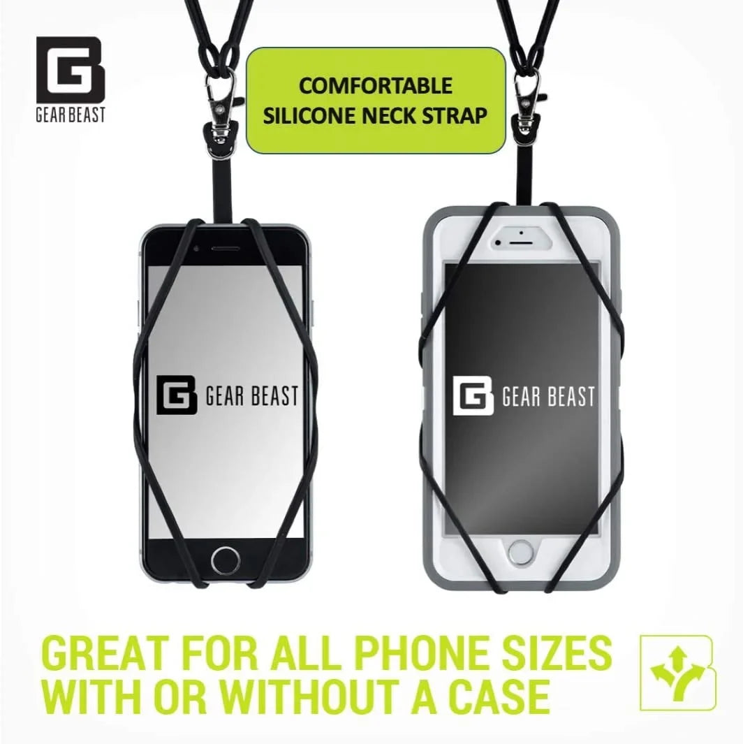 Smartphones, Cell Compatible with Neck Most Universal - Strap Phone Holder Pocket Beast Lanyard w/Card Silicone Phone - and Arcadia Gear Neck