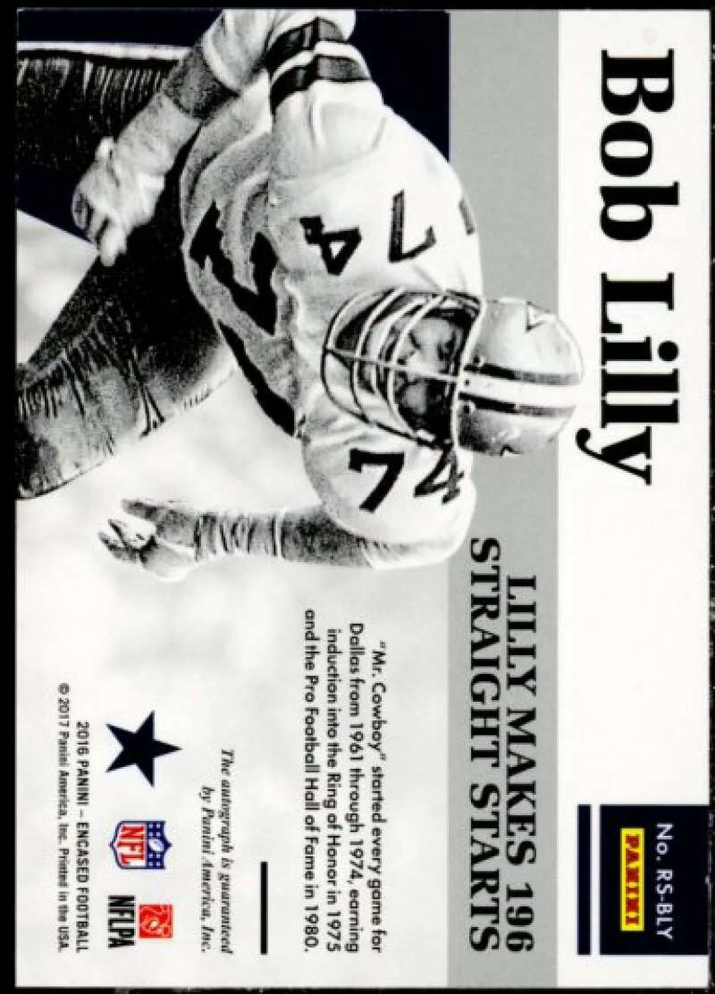 Panini Reserve Signatures Card Bob #16 2016 Encased Lilly