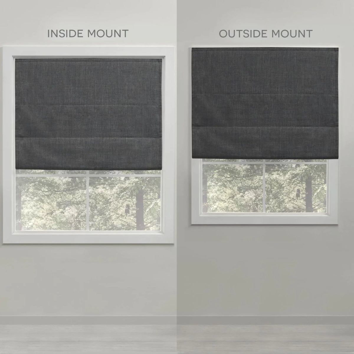 Shade, Exclusive 34"x64", Grey Home Esme Blackout Roman Dark Total