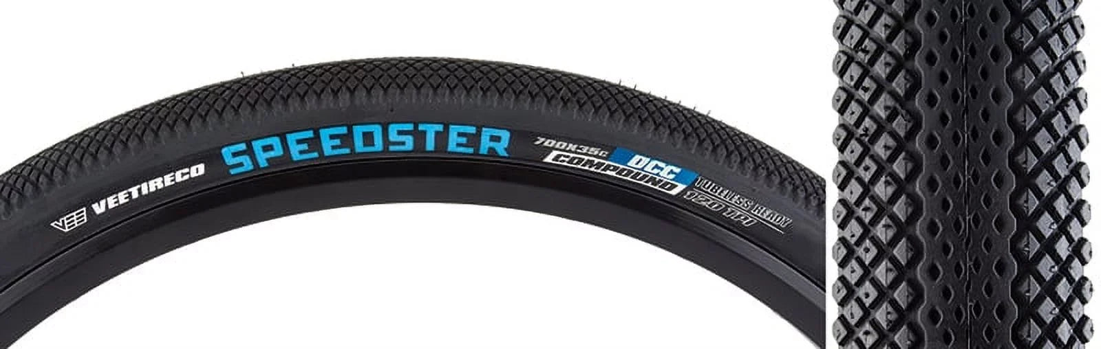 Tubeless 120tpi Tire 700x35 Speedster Tire Blk Co. Vee Ebike BProof Belt Aramid