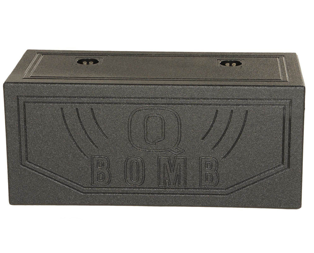 Port Spray w/ QPower Box Bedliner Sub Dual Subwoofer Vented 15" QBOMB15V