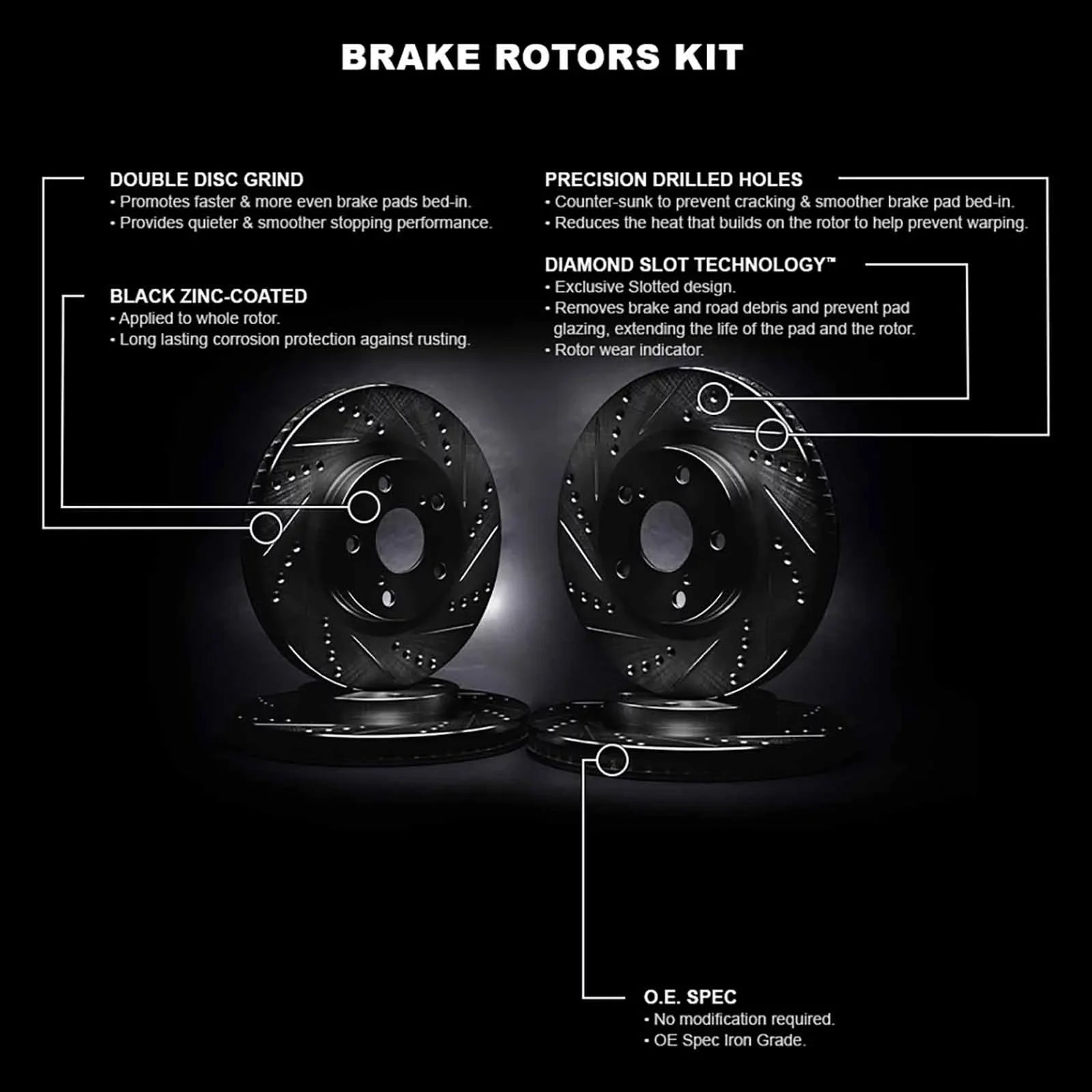 200 2015-2017 Black JEEP D/S 2014-2022 Brake Rotor Fits 42005 R1 CHEROKEE, R1 Concepts CHRYSLER Whpn2 Concepts select: