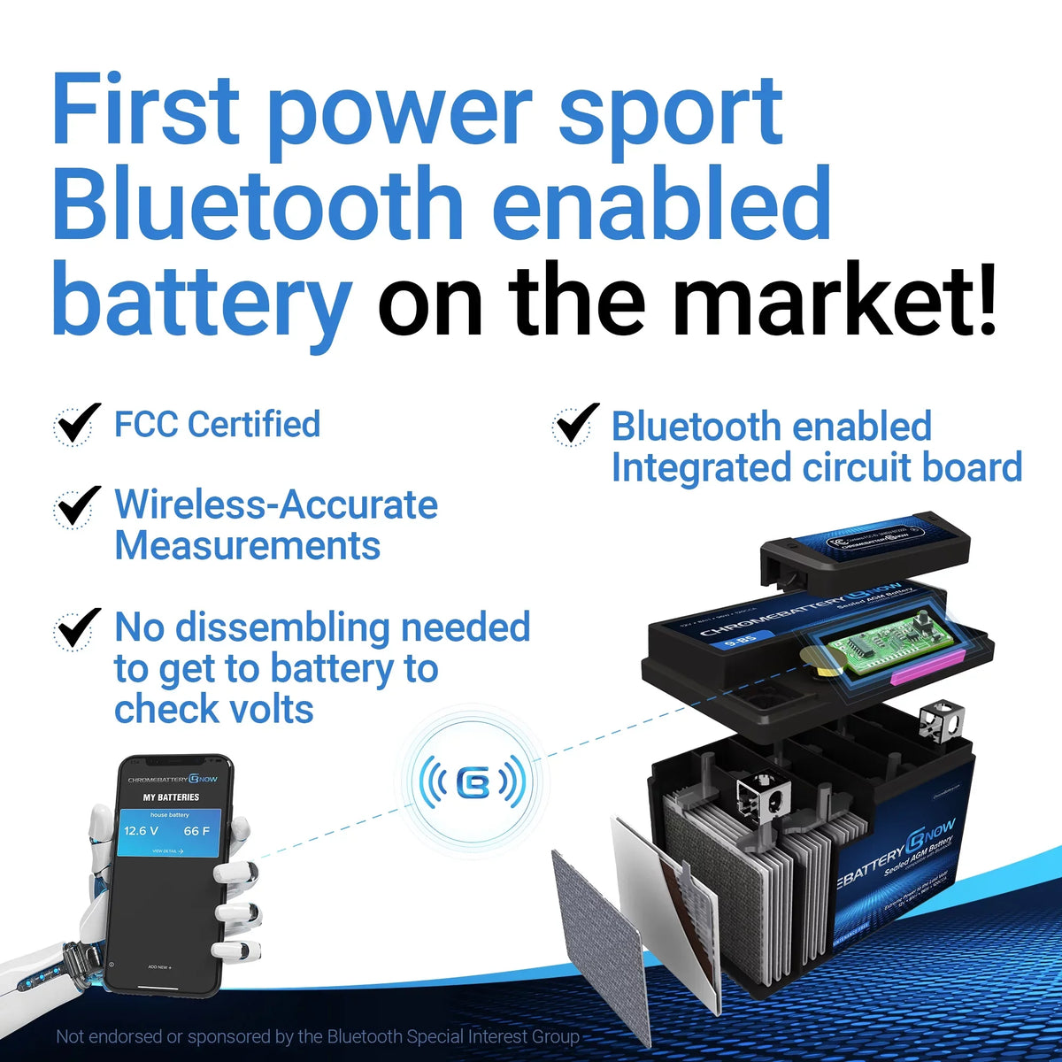 Battery 900 2020) 90 Volt,18 Smartphone Gti (20hl-bs (2018 Wireless Chrome AGM Connectivity Ytx20hl-bs Battery Cca) Ah, 270 Personal Now (sea-doo) - Intelligent for - Watercraft Years Brp 12