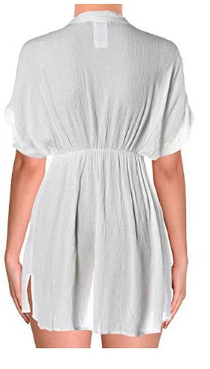 Lauren Ralph Size Rayon Dress Lauren Womens Medium Cover-Up, Crinkle