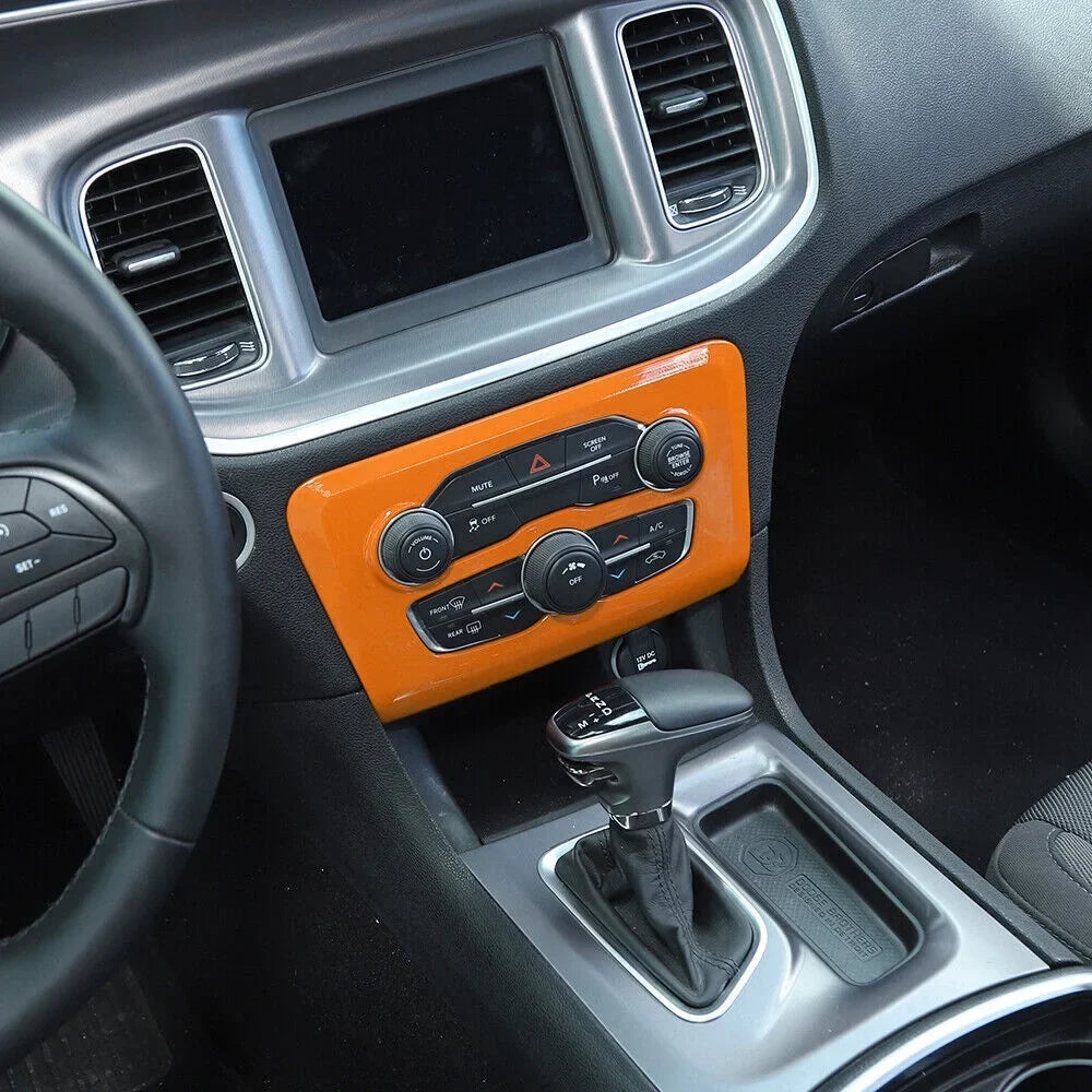 Set Inner Teledu Kit Center Dash 14x Console Orange Trim Cover