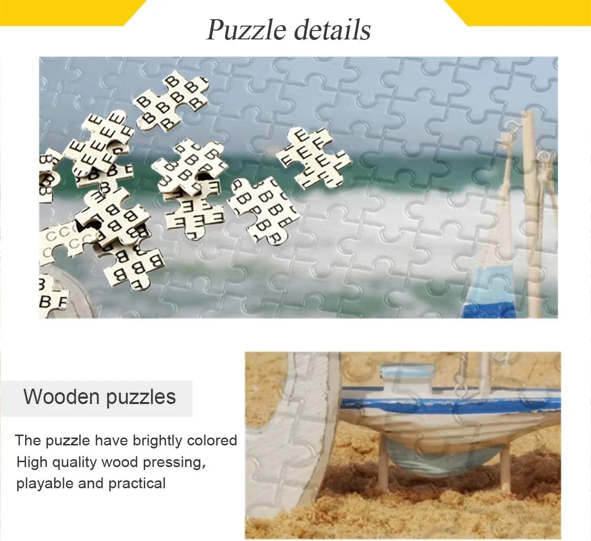 On Starfish Horizon Jigsaw Tropical Kids Puzzle Puzzles DIY Gift Sea Beach Ocean 500 Adults Pieces Sand for and Wellsay Sailboat Summer Anchor