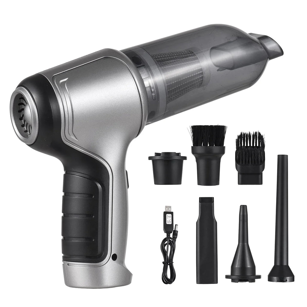 Pump Suction Cleaner Handheld Hair Car Gravel Portable USB Strong Handheld Hand With Air 19000Pa Dust Pet & Cleaning for Duster Cordless Home Tomfoto Office