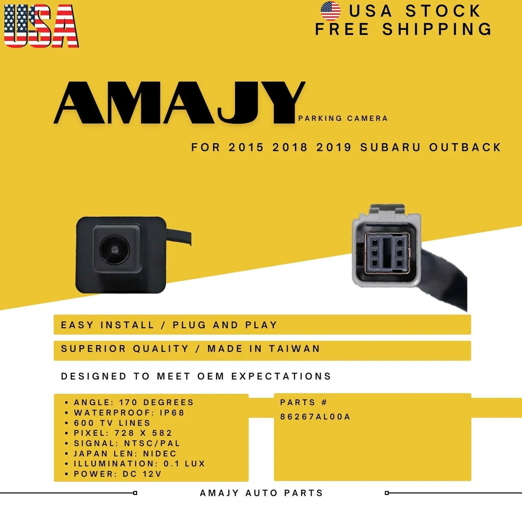 Backup Subaru 86267AL00A for Replaces Camera Outback 15-19