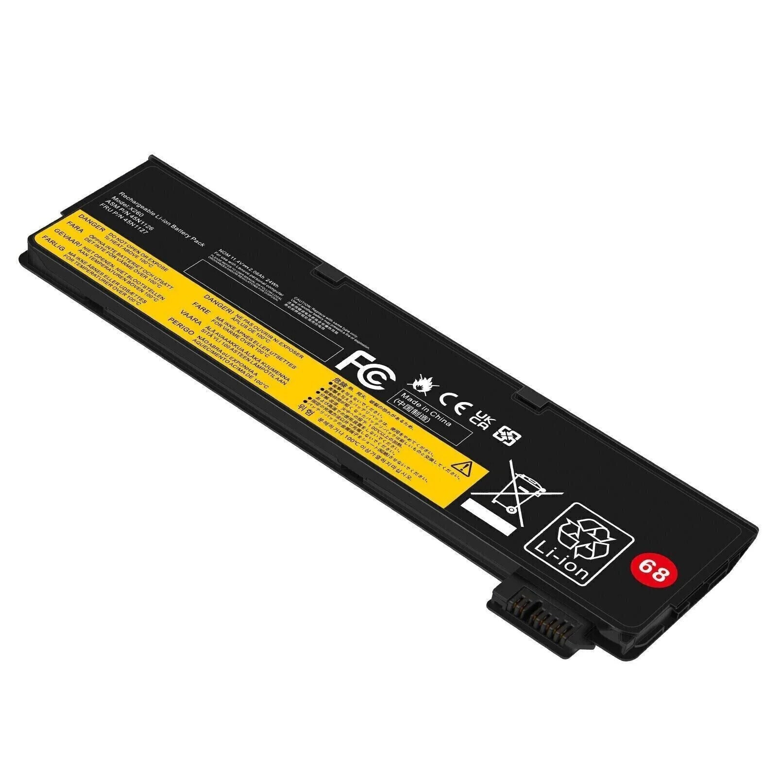 T440 X240 11.4V X250 Laptop Notebook ThinkPad T550 45N1775 X260 X240s 24Wh Replacement T450 for Battery Lenovo 68