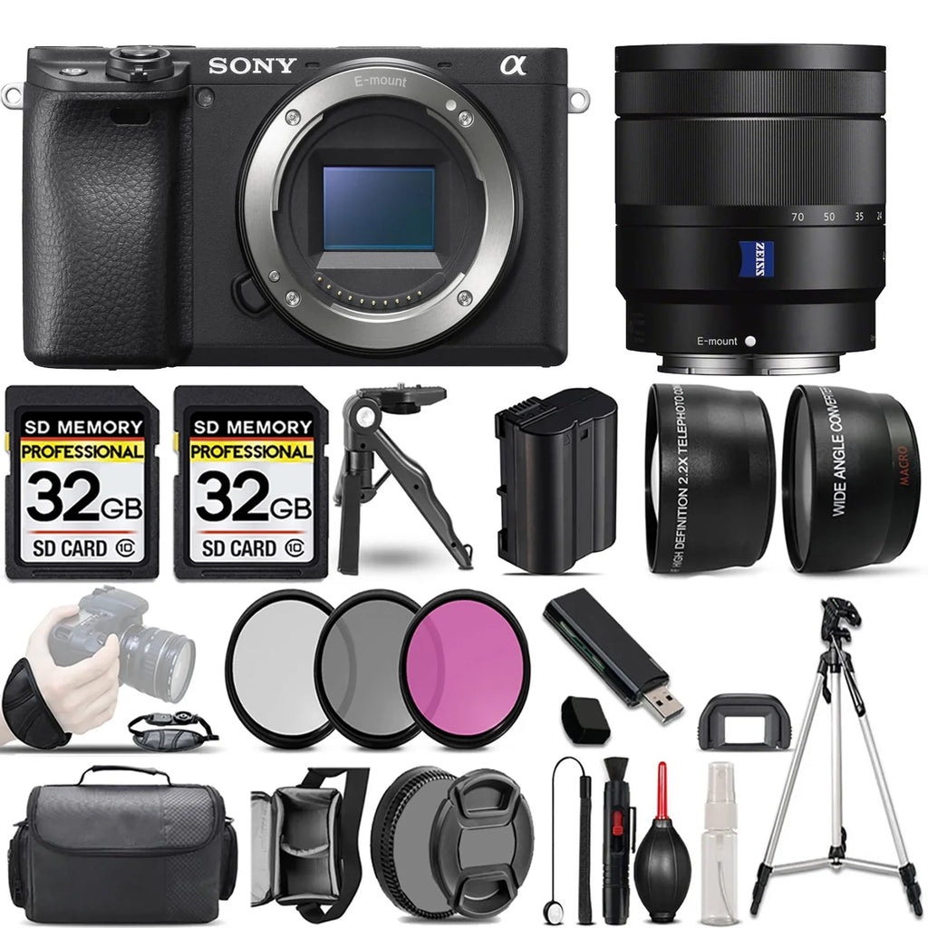 Lens a6400 Sony +16-70mm f/4 +3 ZA Camera Filter +64GB PC OSS Mirrorless