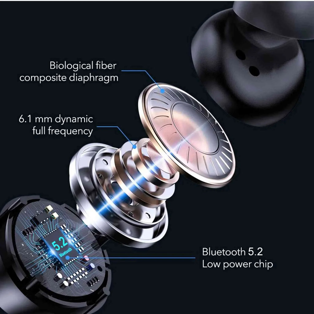 Balanced, Connection, Earbuds Dual Water Case, Black, Resistance, Connect, Lenovo K10 Compatible Bluetooth Charging IPX5 UrbanX Boost + 5.2 Plus Wireless Bluetooth Bass with True