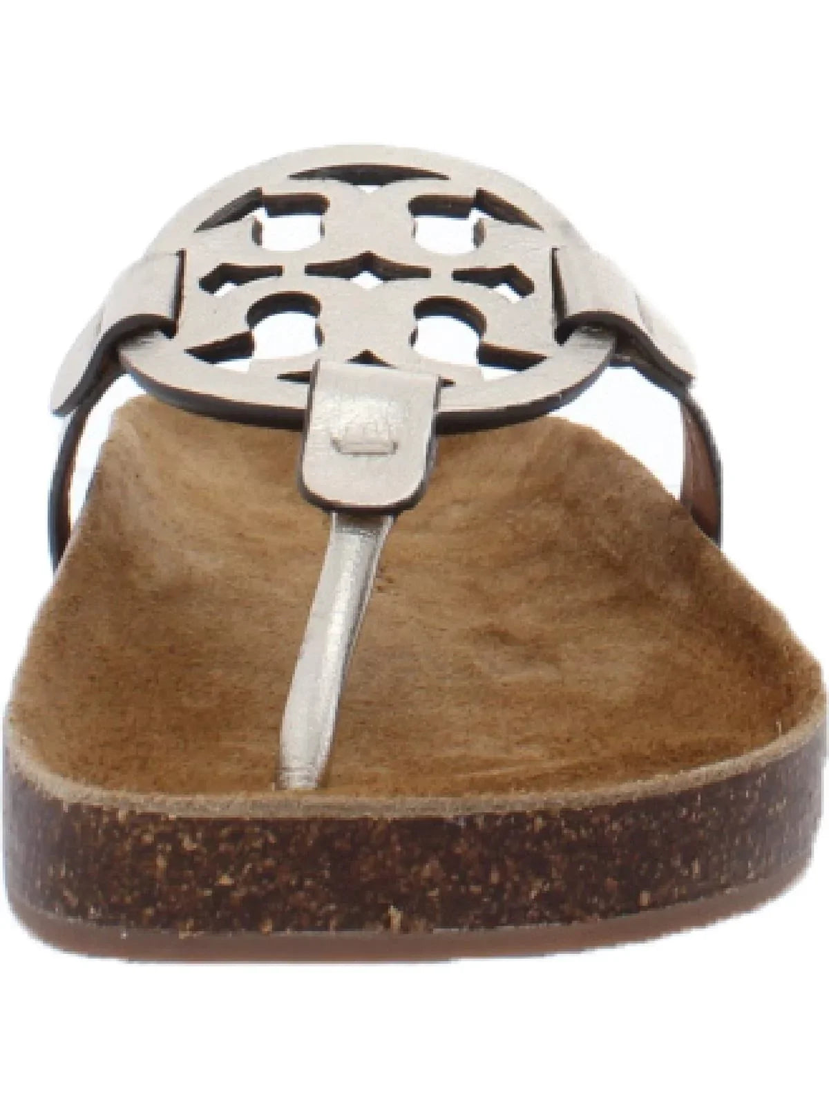 Women's Tory Slide Burch Ergonomic Leather Cloud Miller Metallic Sandals