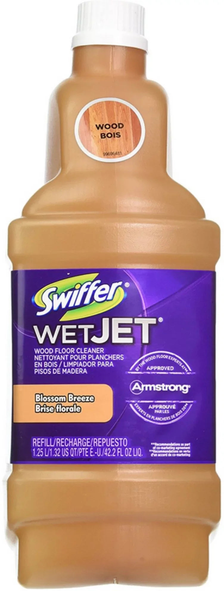 Floor Wood (Pack WetJet Cleaner 2) Blossom Breeze Swiffer 42.20 of oz Refill,
