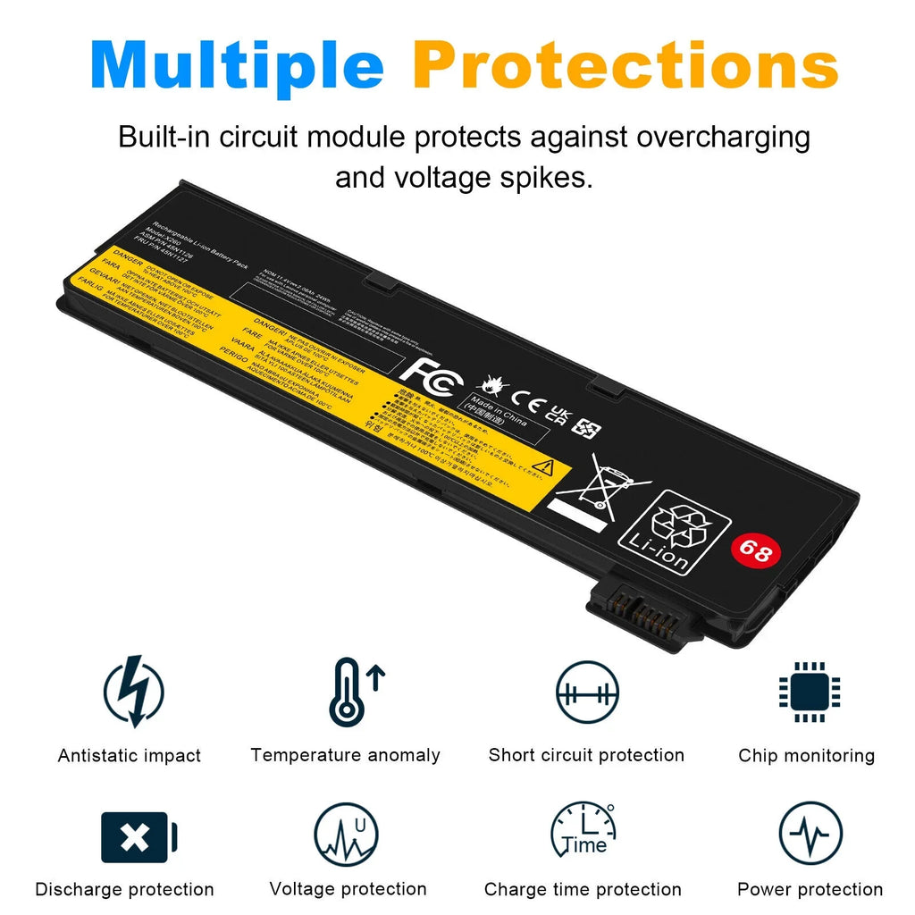 ThinkPad L450 L470 Battery T560 Lenovo For T470P T460 45N1130 45N1125 T440 24Wh