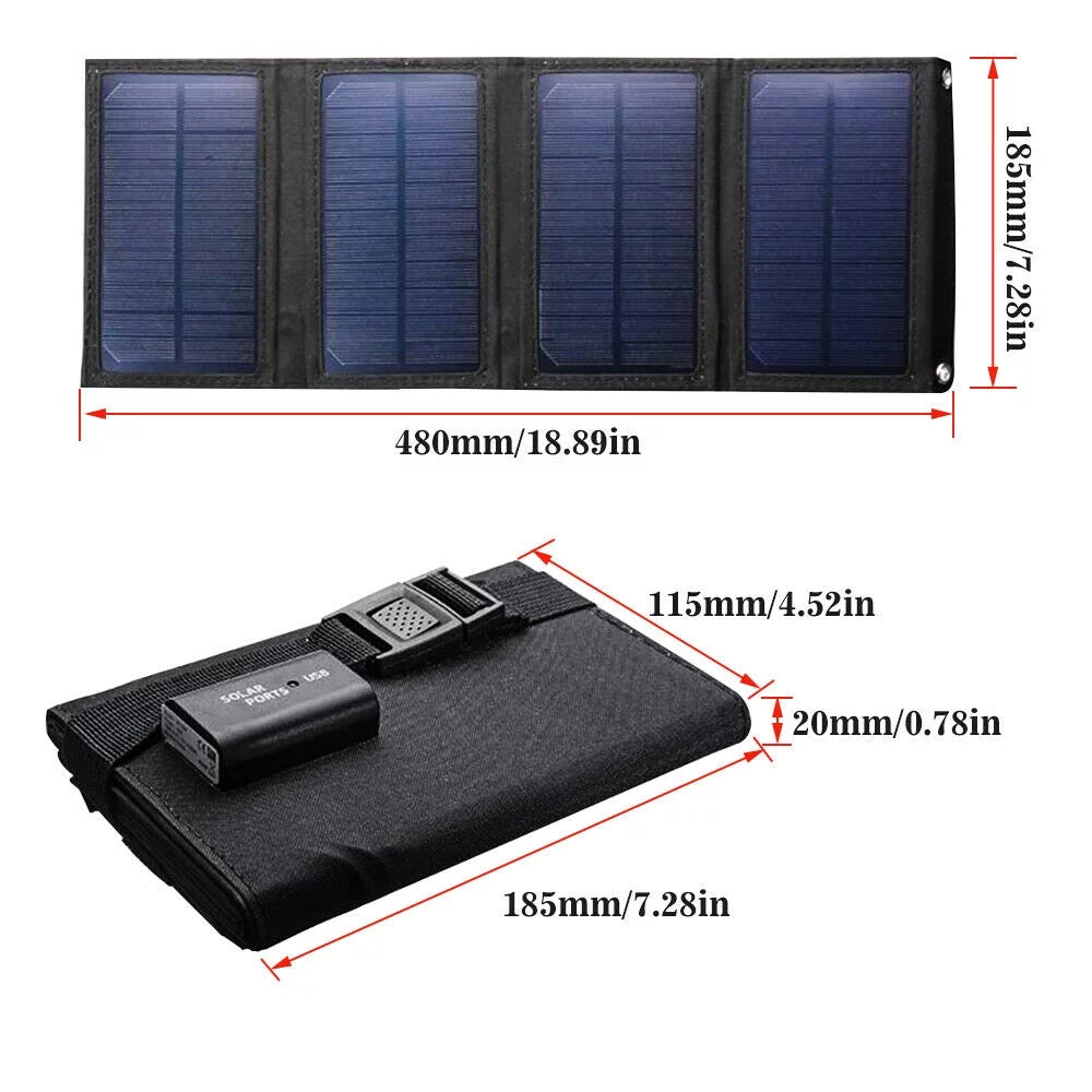 Portable Outdoors for Bank Solar Phone 80W Solar Hiking Panel Fishing Emergency Power Waterproof Charger Camping Charger Phone Solar