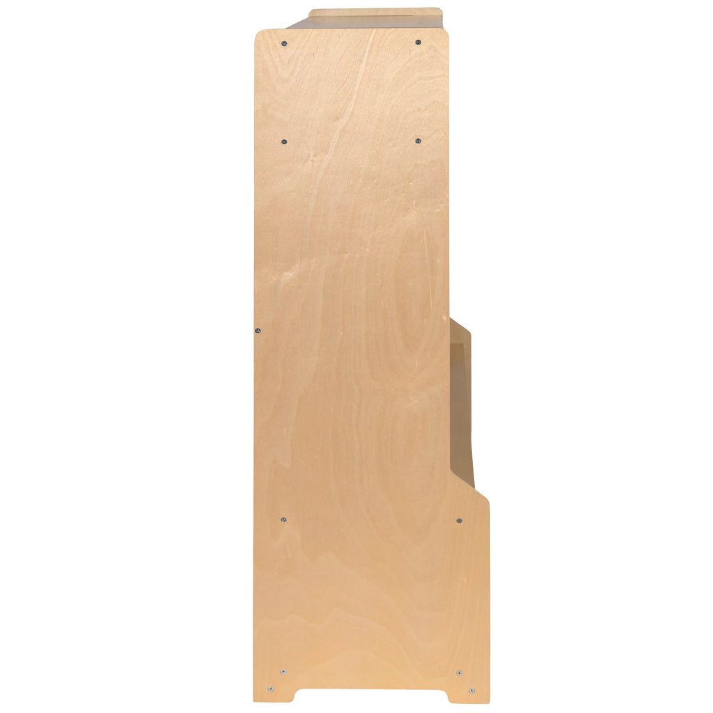 Cubbies, - Kid 48"L Storage Bench, and Friendly Wooden Design (Natural) 48"H BizChair Organizer School Section Hook-Safe, with x 5 Coat Locker