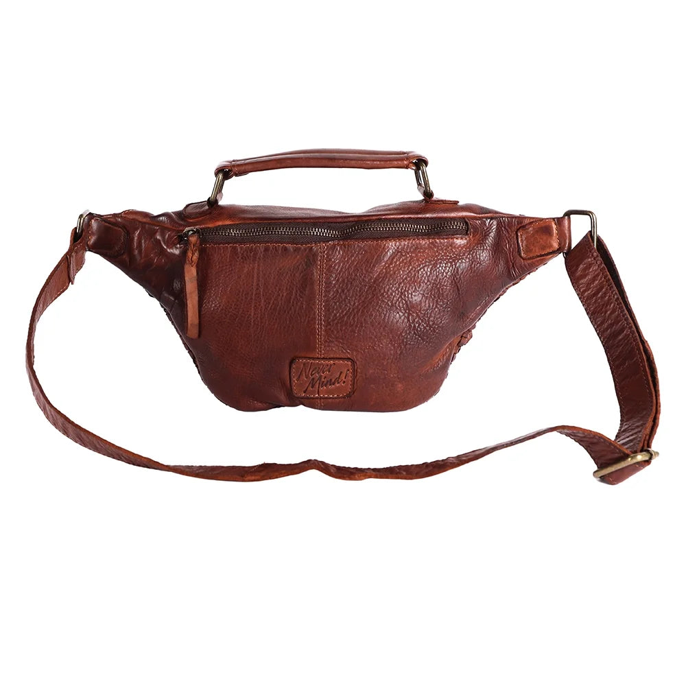 Handbag Never Fanny Purse Cowhide Handmade Pack Nmbgm148E Mind Leather Vintage Bag NM Western Genuine Women