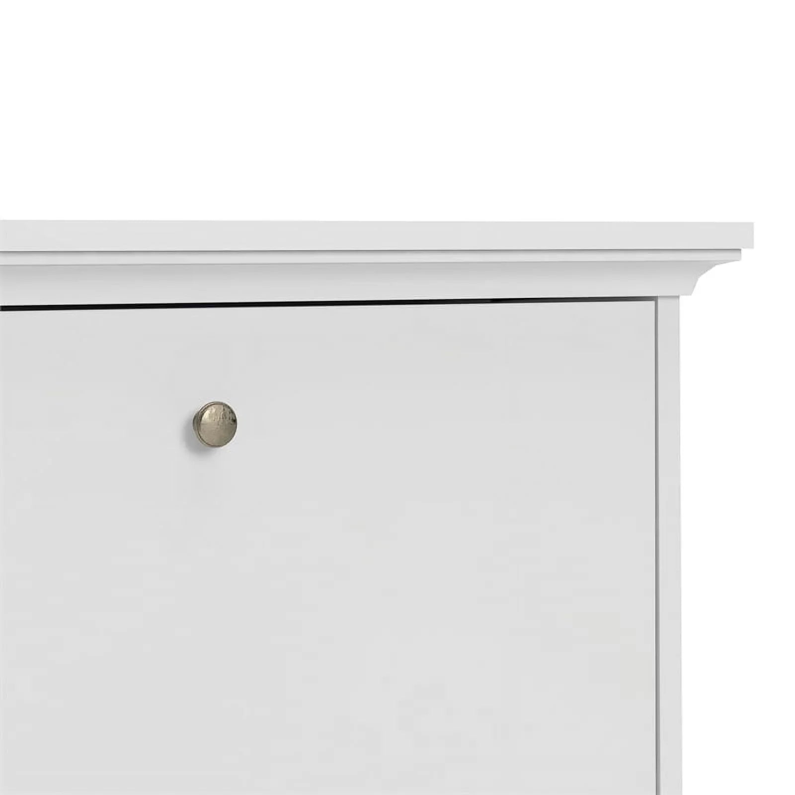 Cabinet Contemporary Allora Wood in Shoe White Drawer 3