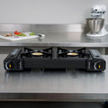 Portable Stove Butane Countertop with Range 2-Burner Brass Performance / Burners High