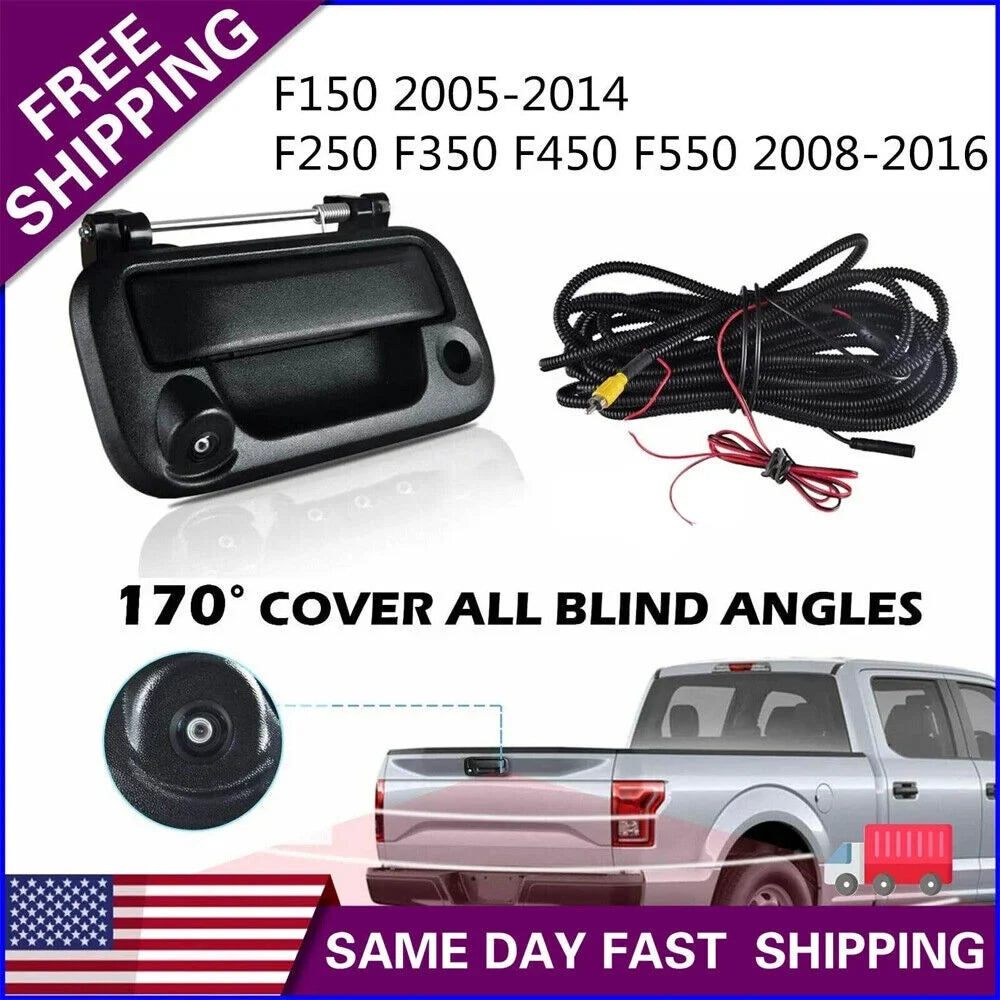 Camera View for Tailgate Backup Rear Camera F150/F250/F350/F450 with Ford Handle