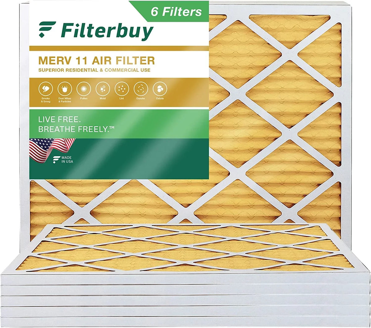 HVAC Furnace Pleated (6-Pack) 16x21x1 11 Filters AC MERV Air Filterbuy