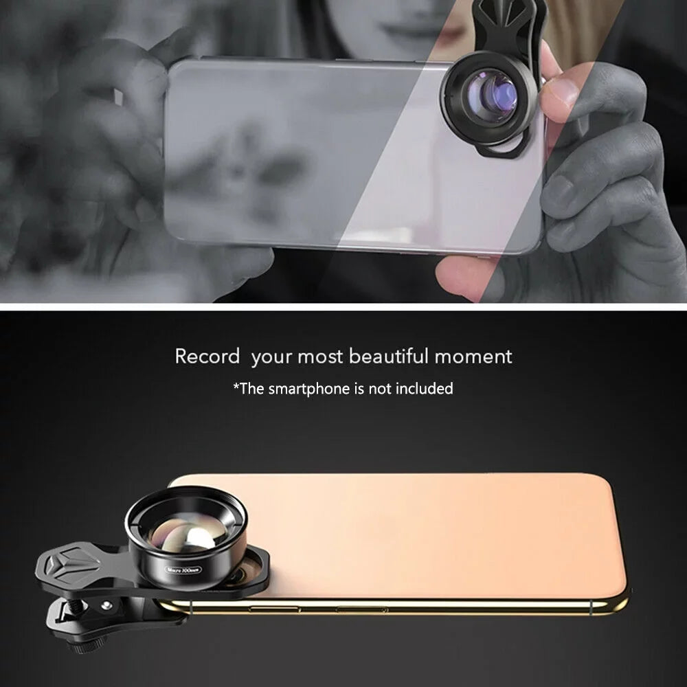 Lens Clip Detachable Coated Optical External Lens Aluminum Distance Shooting Accessory Multi-Layer 4K Macro Camera Cellphone 40MM-70MM HD Alloy