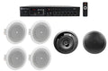Restaurant/Bar/Cafe Background 6.5" Speakers+Amp Front JBL House+(4) of Black 4"