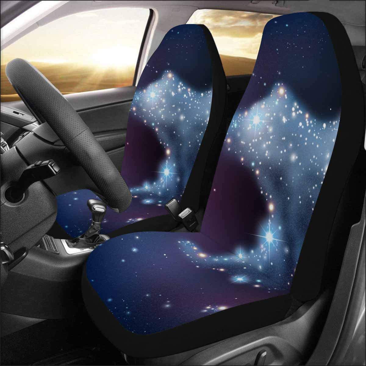 Fits Seat Car,SUV Set Seats Covers for Yurt Artistic Front Pyramid Car of Triangle Sedan,Truck Protector ZHANZZK 2 Auto Universal