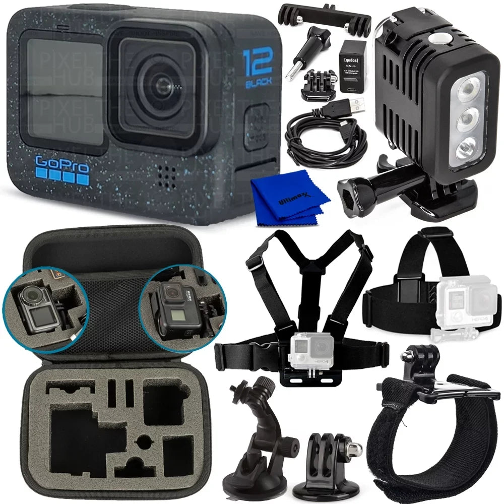 '- CHDHX-121-CN Black GoPro HERO12 8PC Accessory Bundle