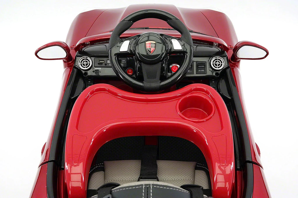 Parental Kids Roadster | with Electric Cherry Red Car 12V Ride-On Remote Kiddie R/C