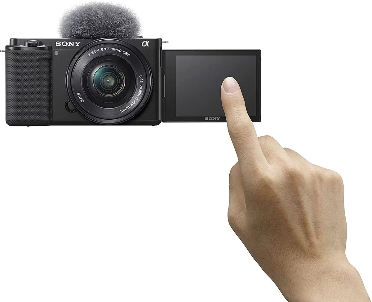 1.97", Megapixel 24.2 Mirrorless Sony with Alpha Lens, 0.63", Black ZV-E10L Camera