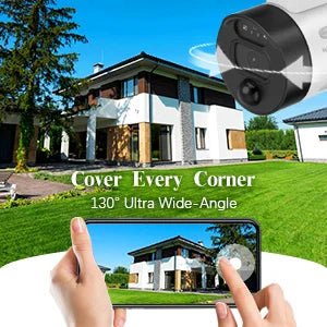 Dual Panel, AI Camera Battery Detection, Night Surveillance Pack) Security WEILAILIFE Outdoor Camera, Vision, Solar 2K Rechargeable Wi-Fi Antenna with Solar (2 Wireless