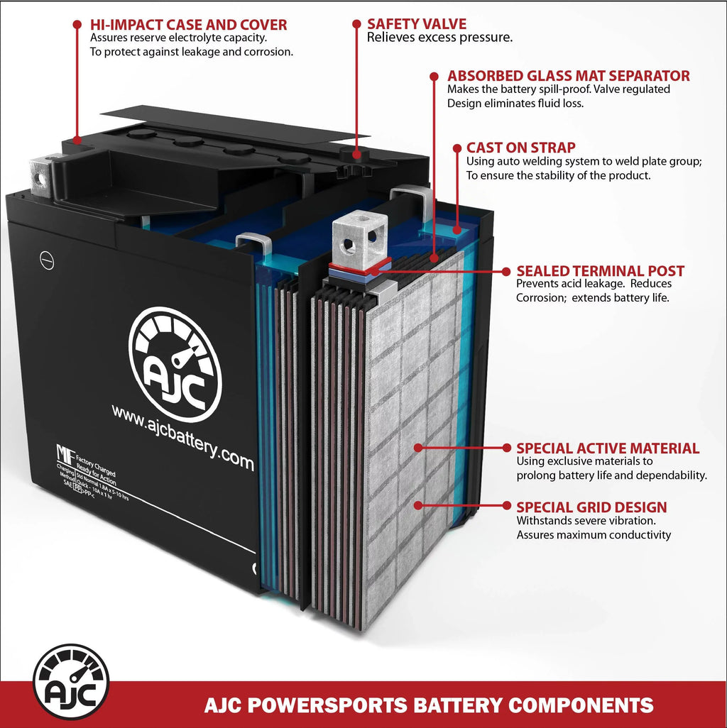 '- (2004-2013) Snowmobile Replacement Battery This 800CC Mx Brand Renegade Z Is an Replacement 12V 800R Bombardier AJC
