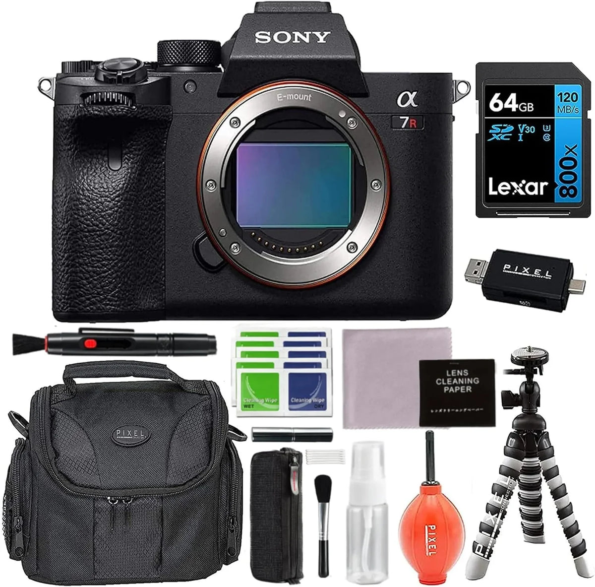 Flexible IV Bag + a7R a7R Bundle Card, Mirrorless More Tripod, Camera Gadget with | Digital IV Sony Alpha 64GB Memory Sony