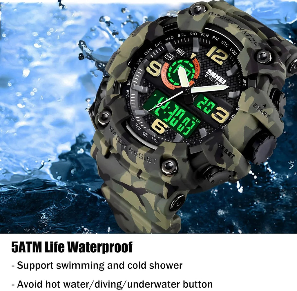 S-Shock Multi Digital Watch Men's LED Military Watches Waterproof Function Sports Gosasa Watches… Alarm