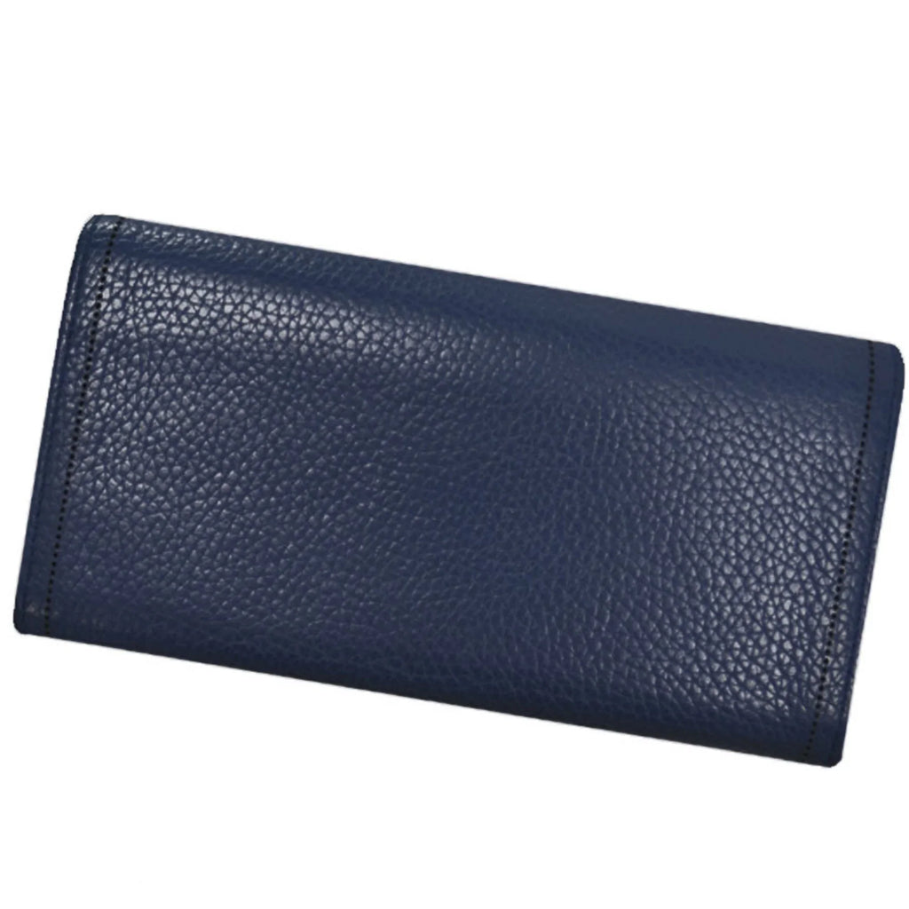(Good) BALENCIAGA wallet Pre-Owned women's folio Balenciaga navy leather long