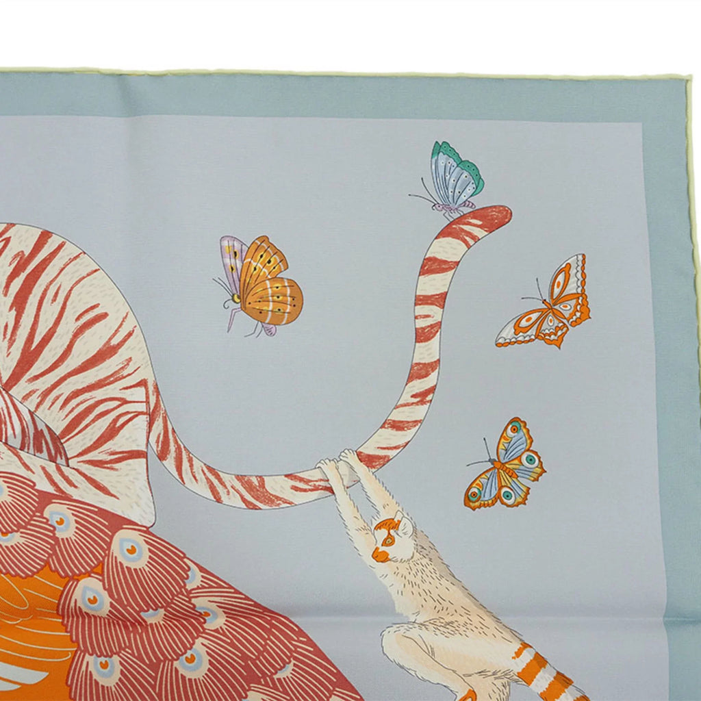 Story SCARF90 2022AW Muffler Carre Purchased New) in Scarf 2022 Women's Pre-Owned Pink Hermes (Like STORY Multicolor H003875S Glacier July Men's Blue 90 Silk HERMES