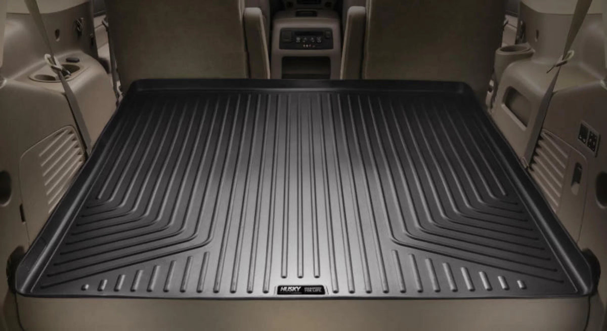 Liner Suburban/GMC Black Cargo behind Row select: with Chevrolet Compatible by with Yukon Cadillac Husky Weatherbeater Compatible RealTruck Series 3rd 21 XL Escalade 2021-2023