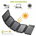 Charger Android Bank Charger Portable Compatible Solar with 4-Panel 7.2W Power iPhone, Wireless Jahy2Tech Phone