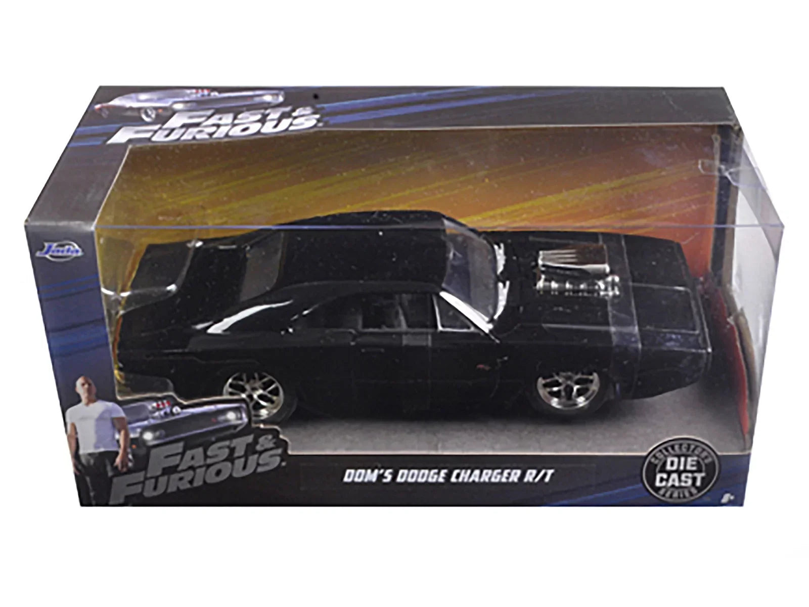 Charger "Fast Diecast by & Furious Black Dodge Jada 7" 1/24 1970 Car Dom's Model R/T Movie (2015)