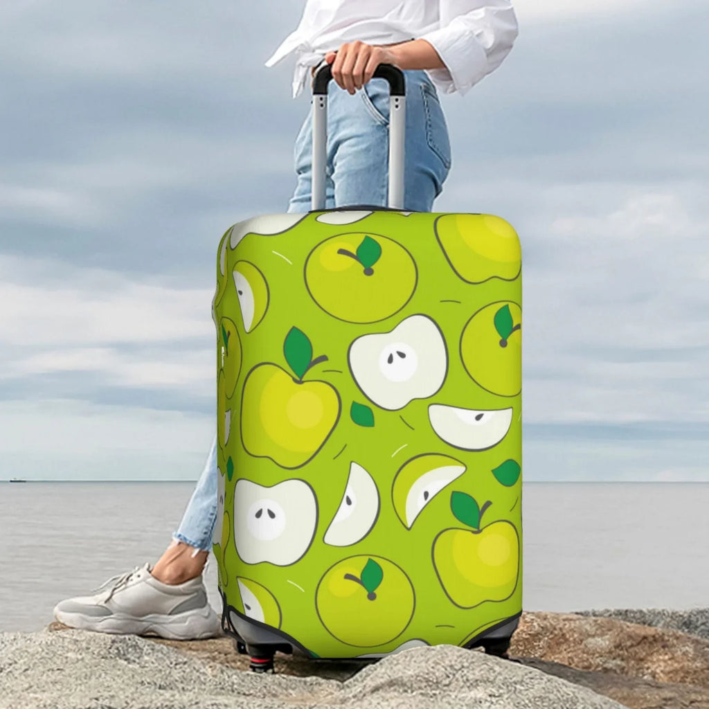 Cover Luggage Green Print - Inch Junzan Protector Suitcase Fits Fashion Apple 18-32 Luggage Washable