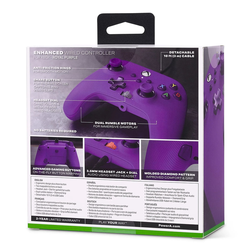 Enhanced Series Purple X|S for Controller - PowerA Wired Royal Xbox