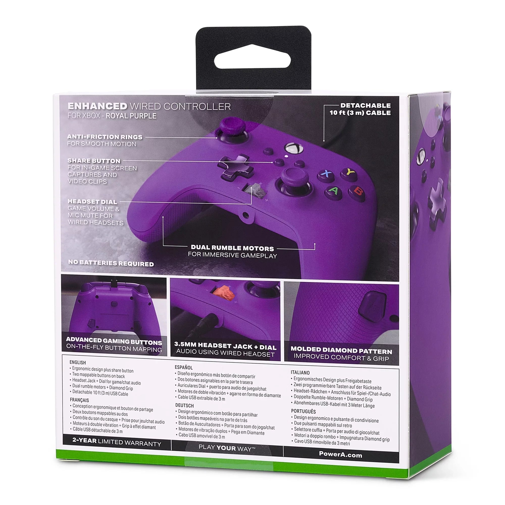 Enhanced Series Purple X|S for Controller - PowerA Wired Royal Xbox